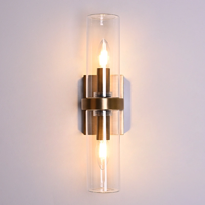 Explosion-proof antique brass finish outdoor copper wall lamp with glass cover