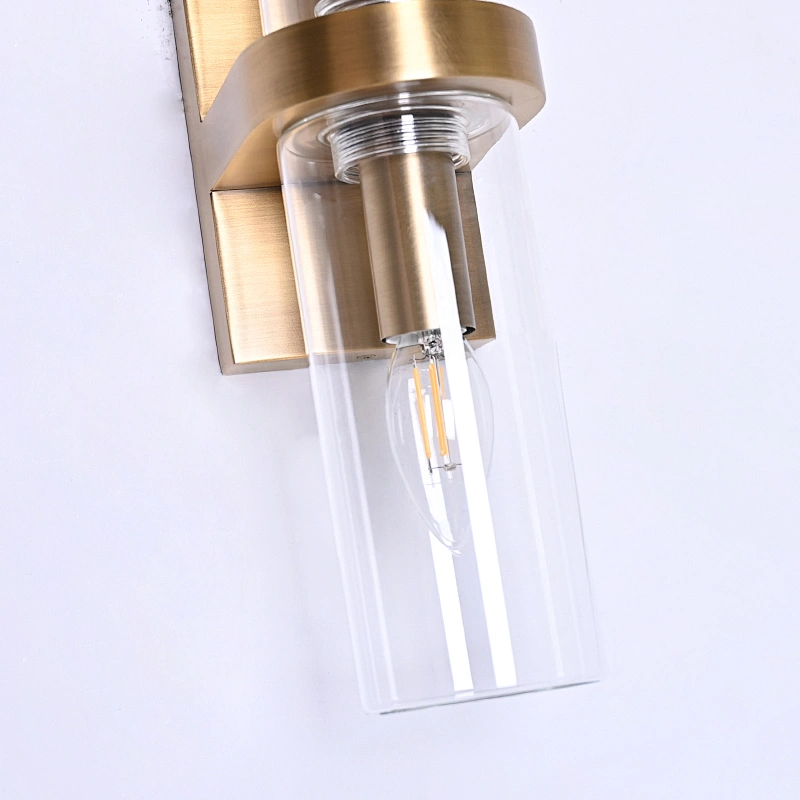 Explosion-proof antique brass finish outdoor copper wall lamp with glass cover
